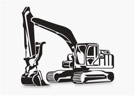 excavator clipart black and white|backhoe clip art black and white.